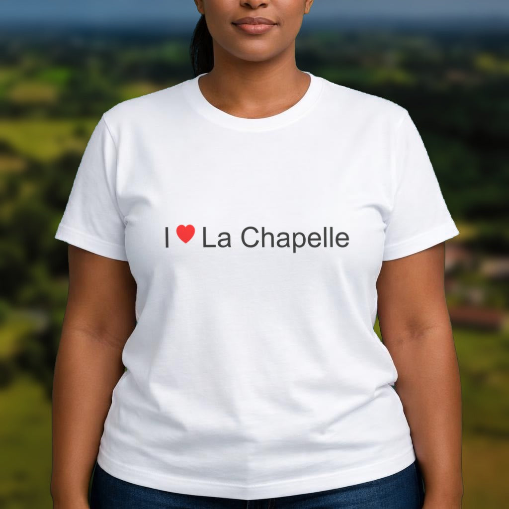 T-shirt I love La Chapelle porté