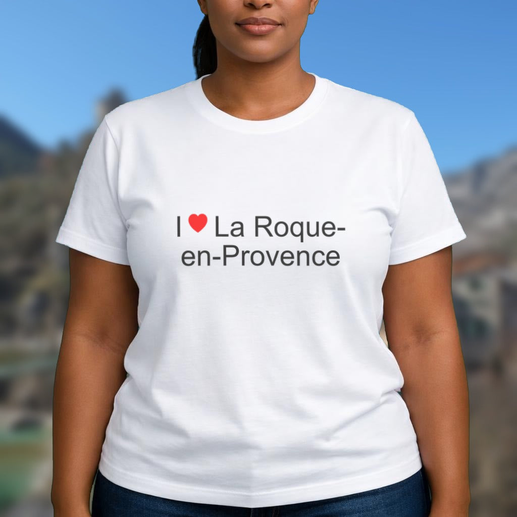 T-shirt I love La Roque-en-Provence porté