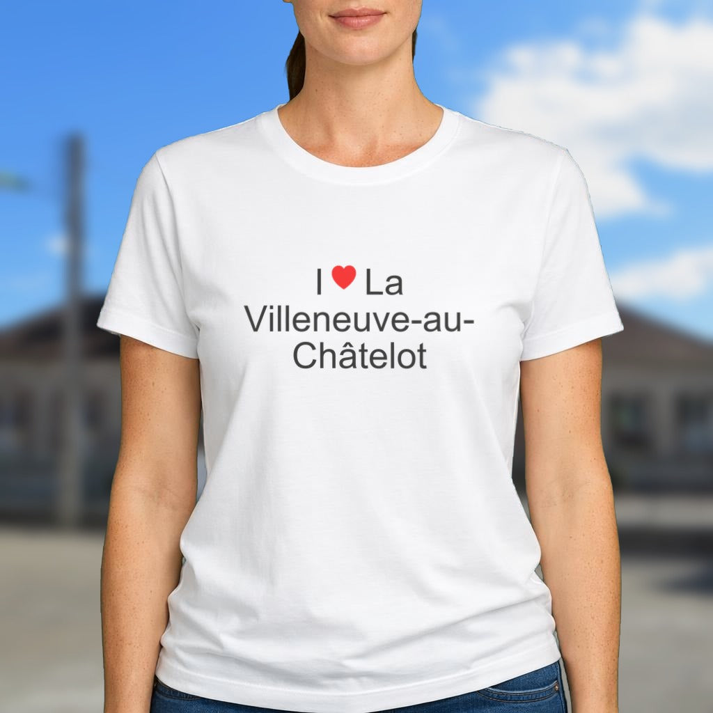 T-shirt I love La Villeneuve-au-Châtelot porté