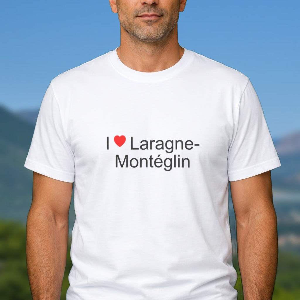 T-shirt I love Laragne-Montéglin porté