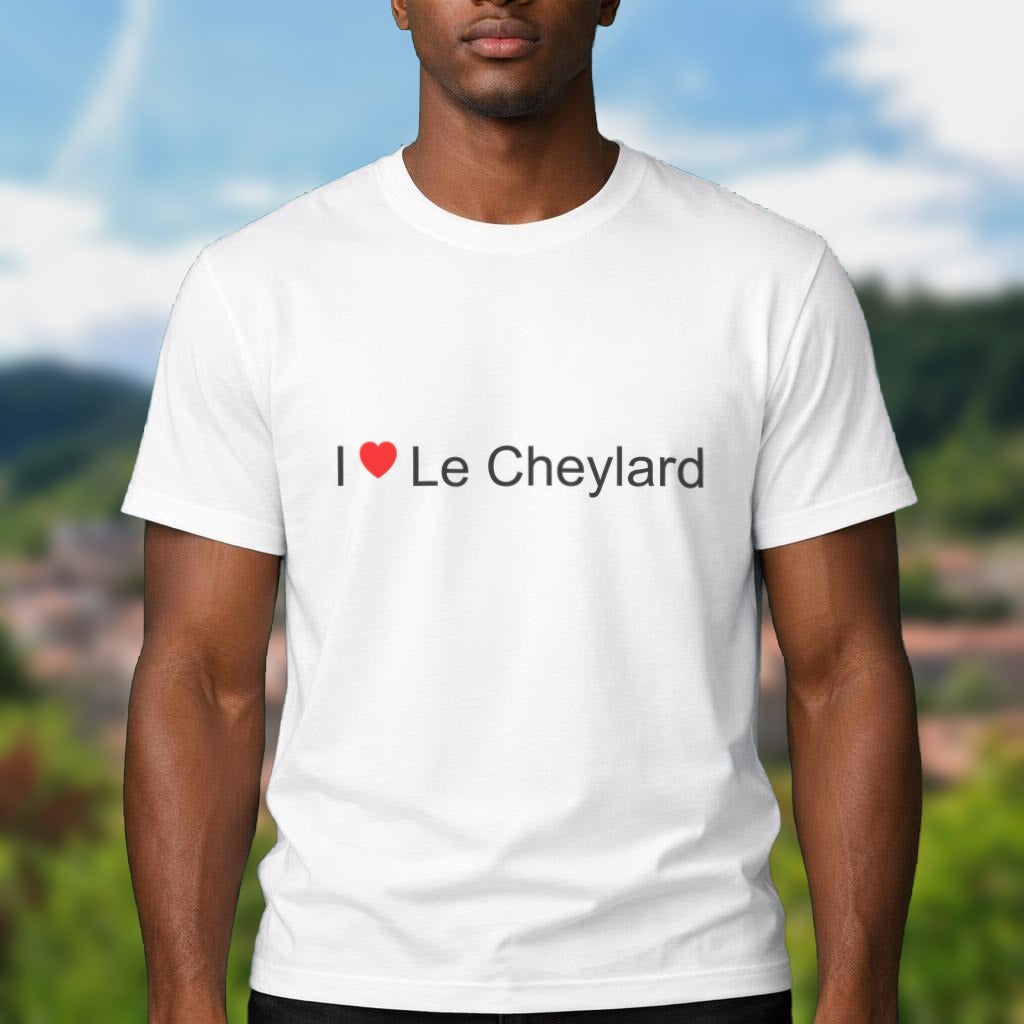 T-shirt I love Le Cheylard porté