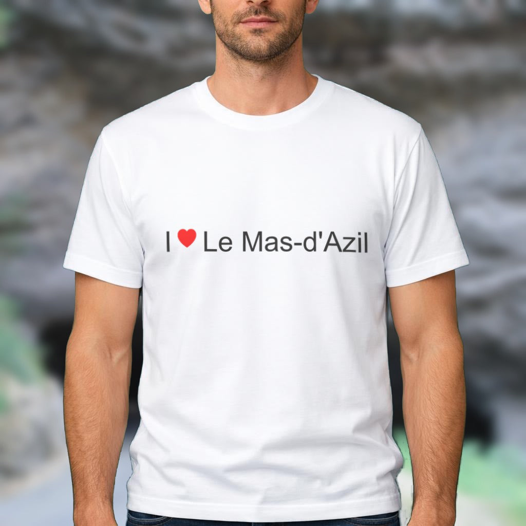 T-shirt I love Le Mas-d'Azil porté