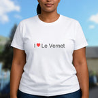 T-shirt I love Le Vernet (04) porté