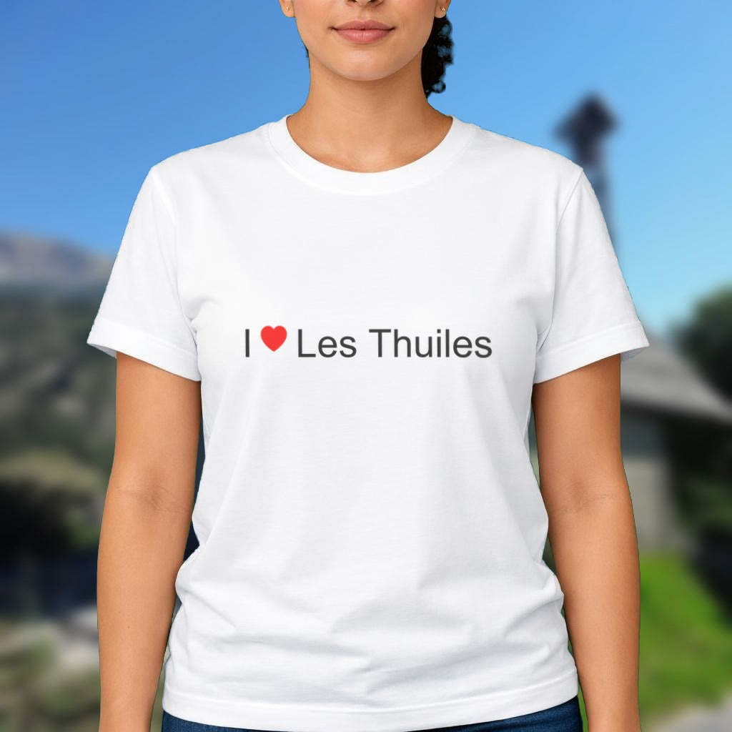 T-shirt I love Les Thuiles porté