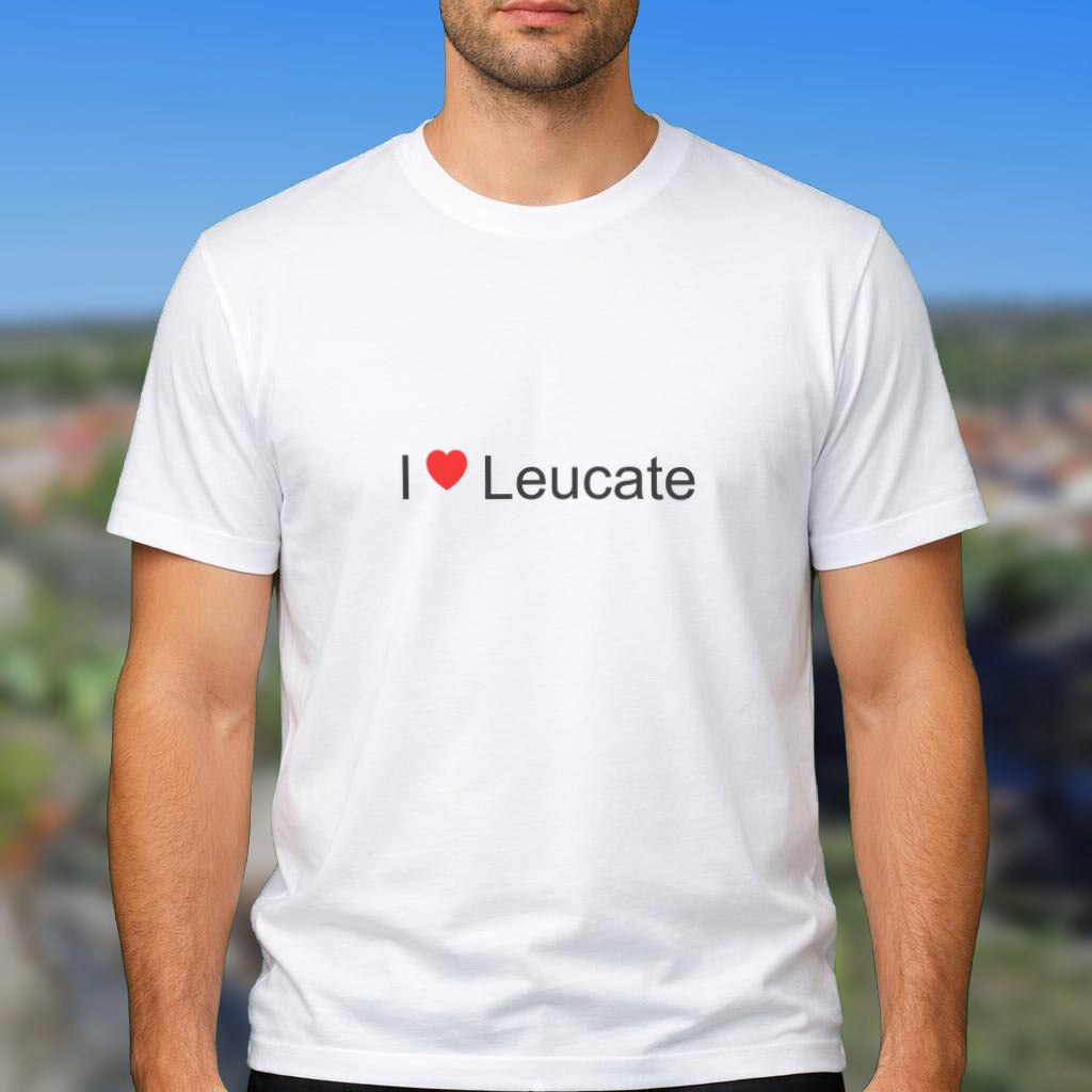 T-shirt I love Leucate porté