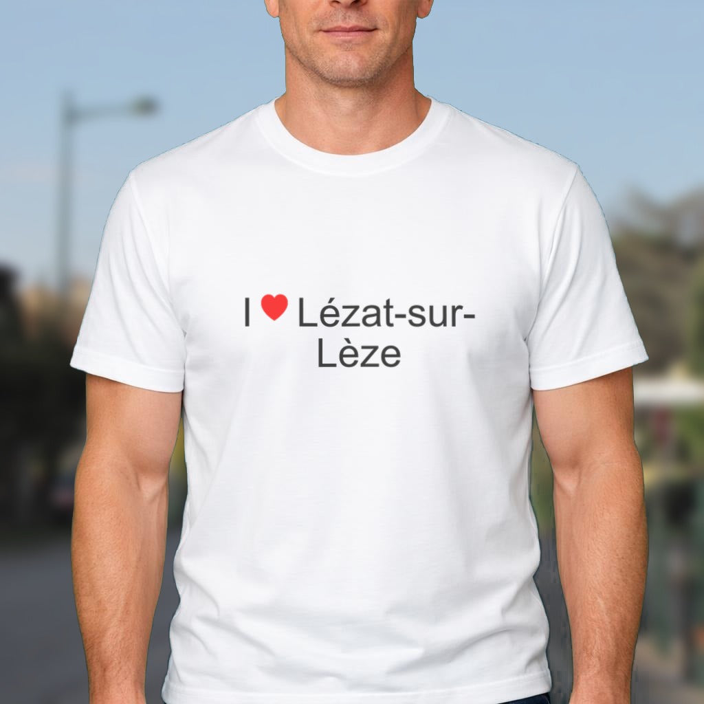 T-shirt I love Lézat-sur-Lèze porté