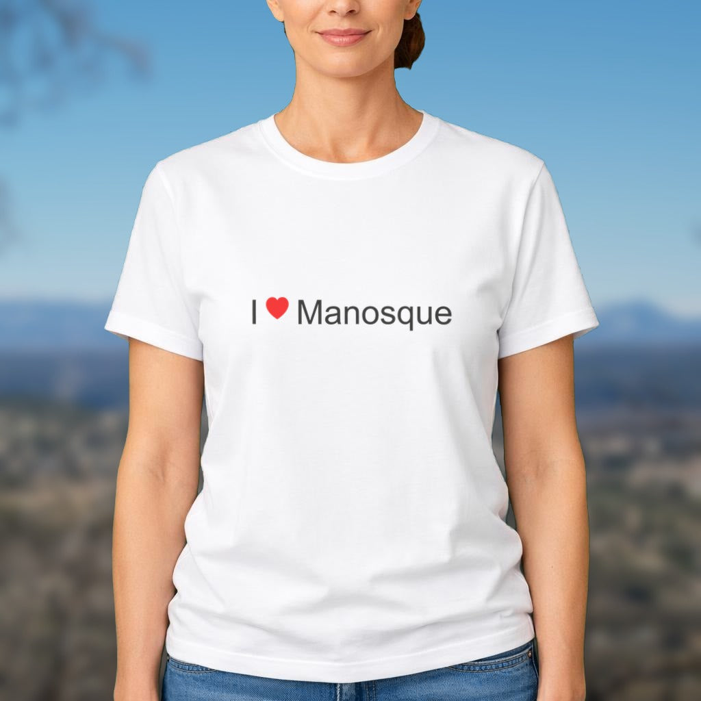 T-shirt I love Manosque porté