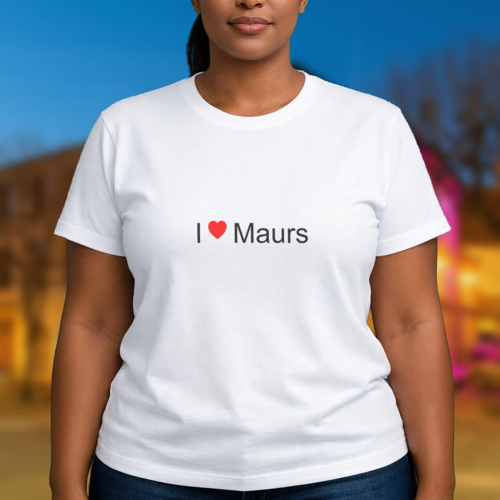 T-shirt I love Maurs porté