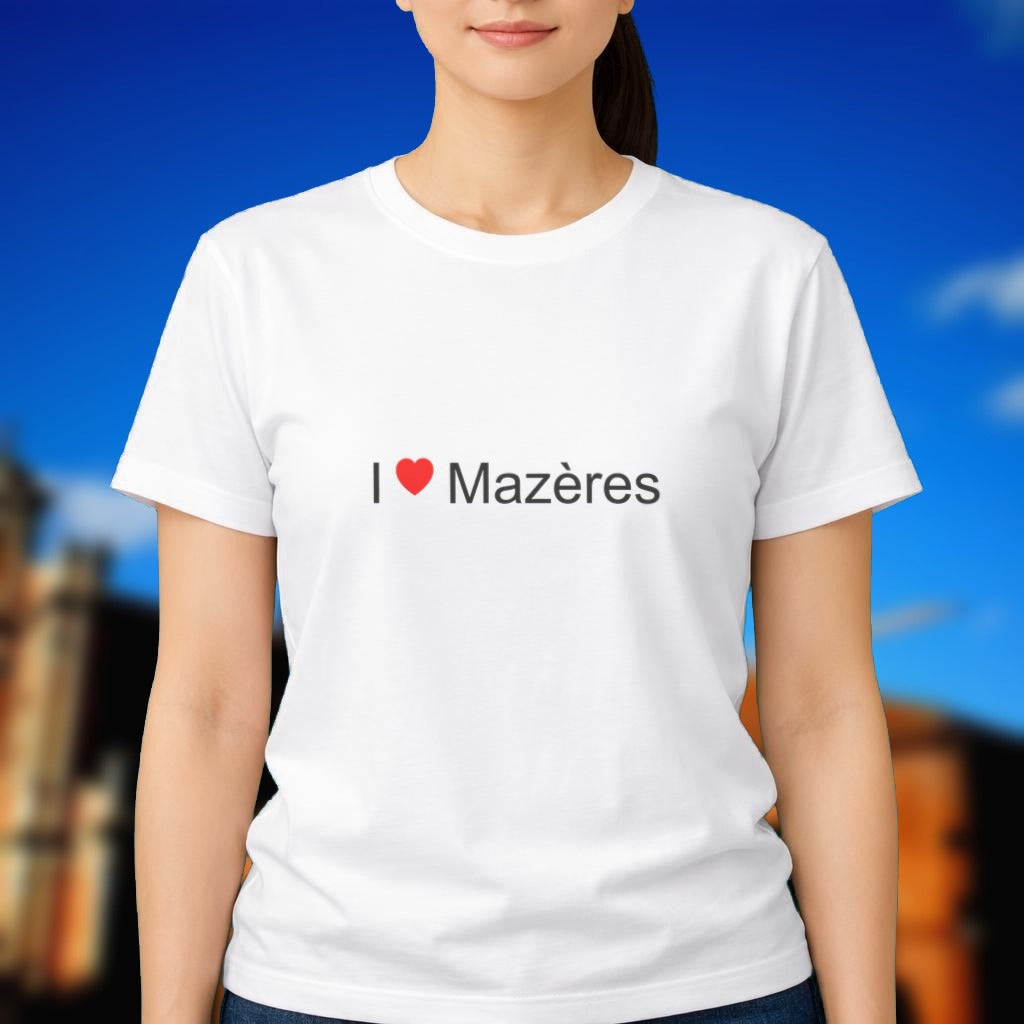 T-shirt I love Mazères (09) porté