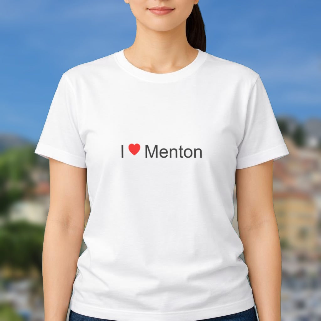 T-shirt I love Menton porté