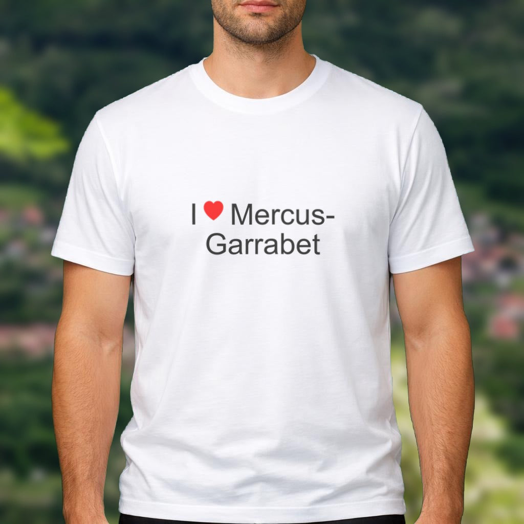 T-shirt I love Mercus-Garrabet porté