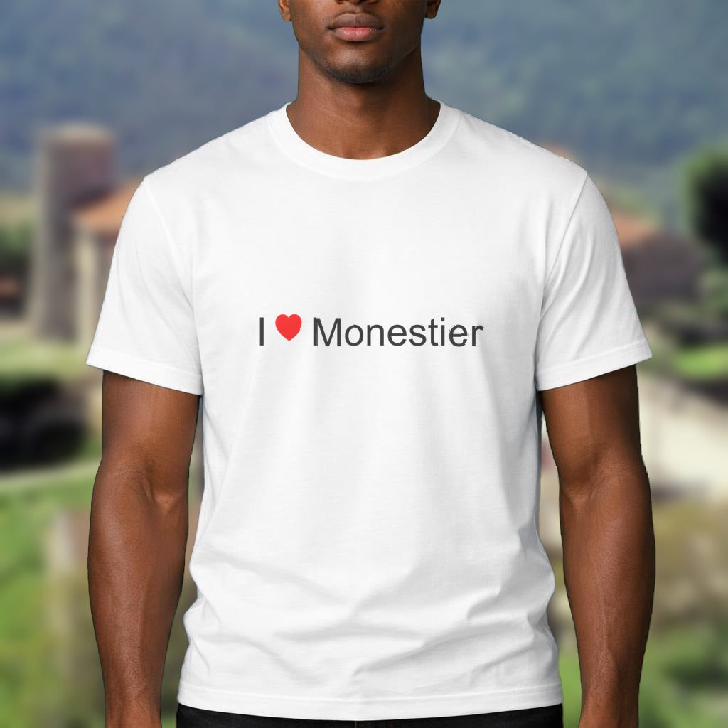 T-shirt I love Monestier (07)