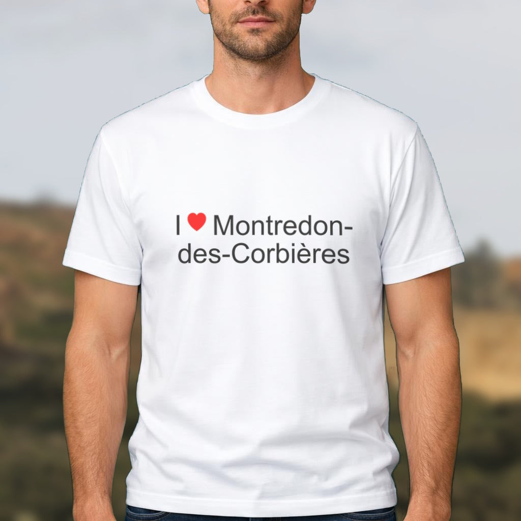 T-shirt I love Montredon-des-Corbières porté