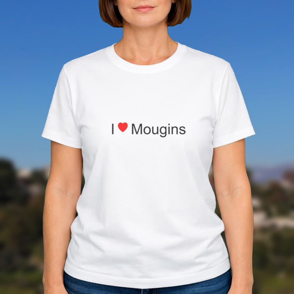 T-shirt I love Mougins porté