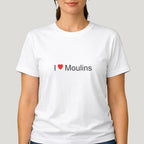 T-shirt I love Moulins porté