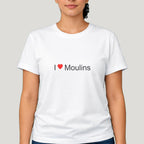 T-shirt I love Moulins porté