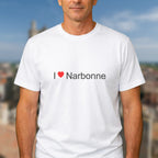 T-shirt I love Narbonne porté