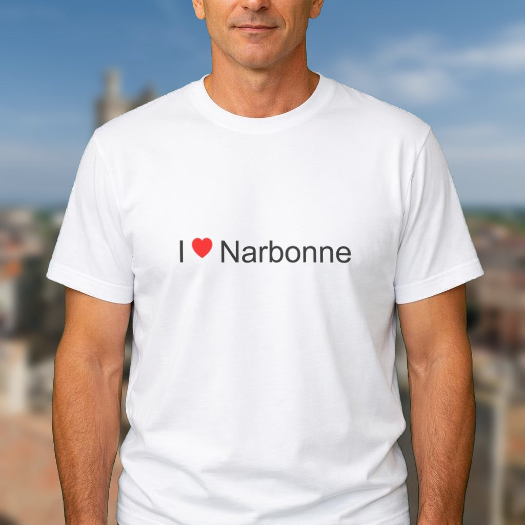 T-shirt I love Narbonne porté