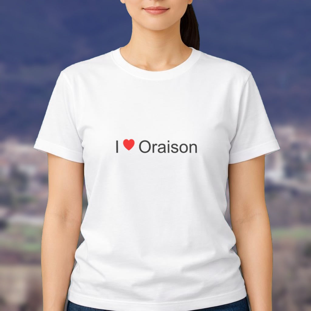 T-shirt I love Oraison porté