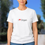 T-shirt I love Organ porté