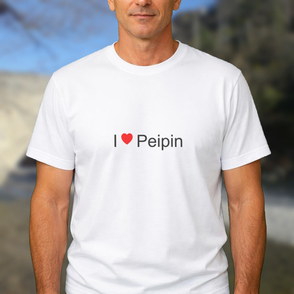 T-shirt I love Peipin porté