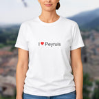 T-shirt I love Peyruis porté