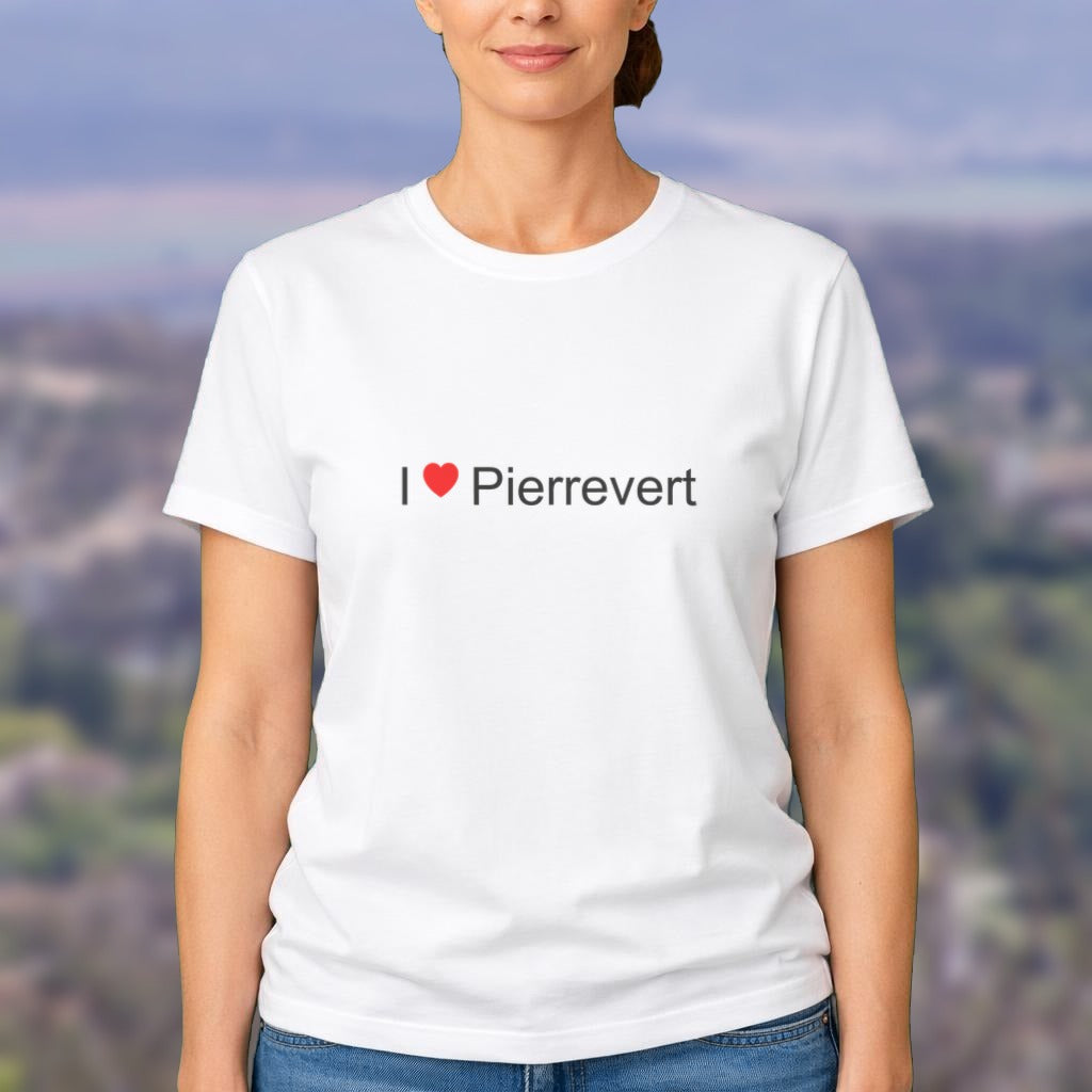 T-shirt I love Pierrevert porté