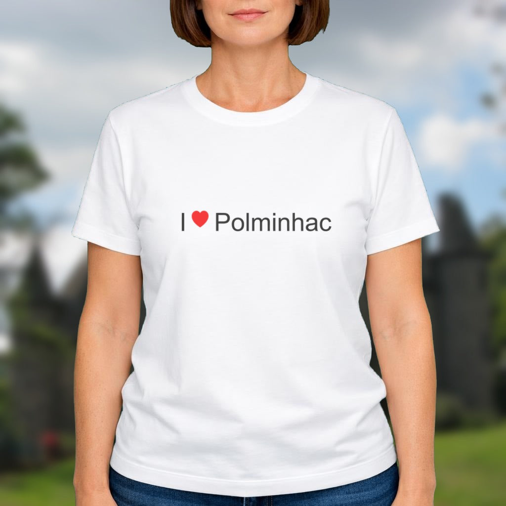T-shirt I love Polminhac porté