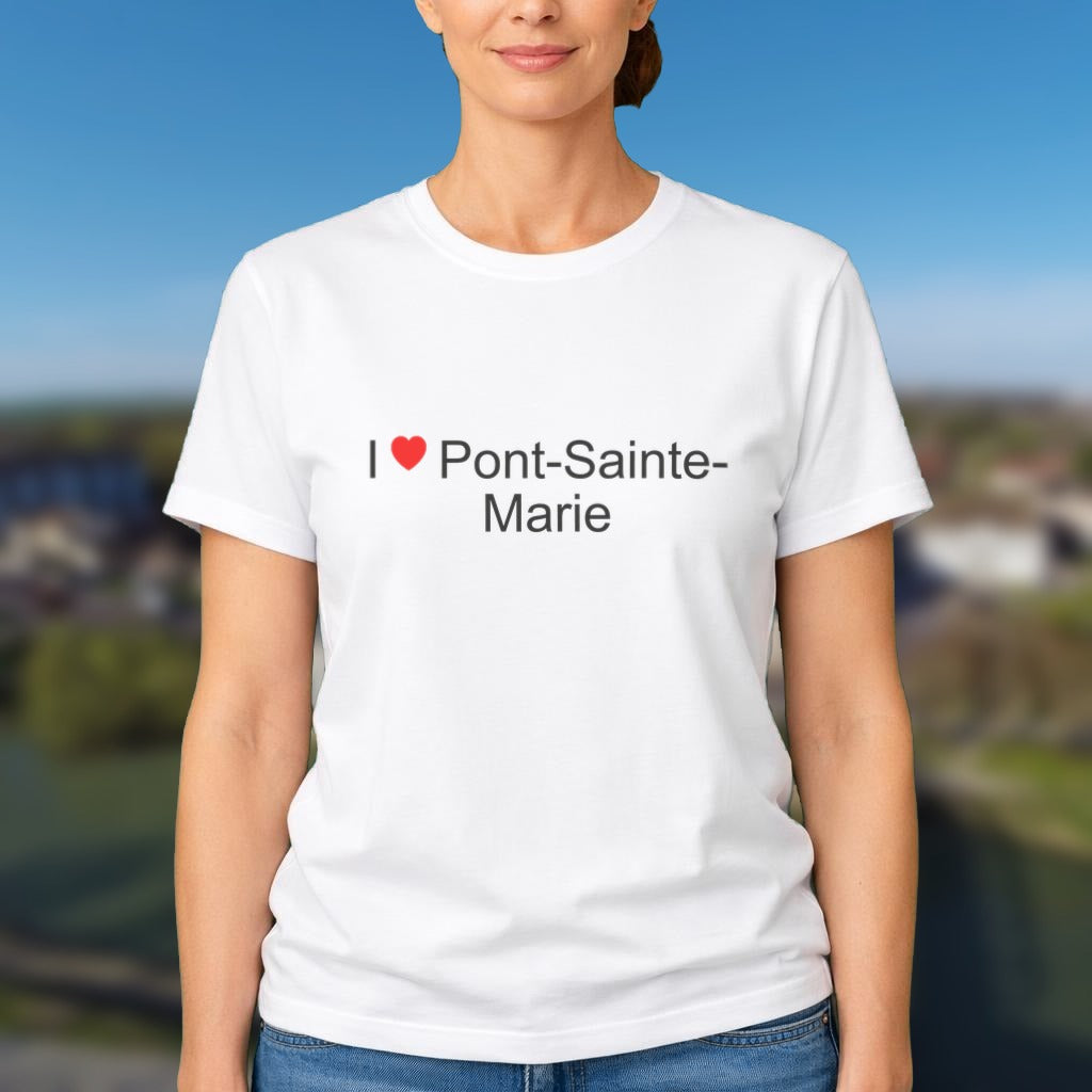 T-shirt I love Pont-Sainte-Marie porté