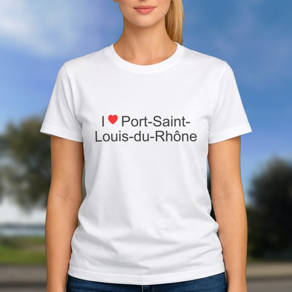 T-shirt I love Port-Saint-Louis-du-Rhône porté