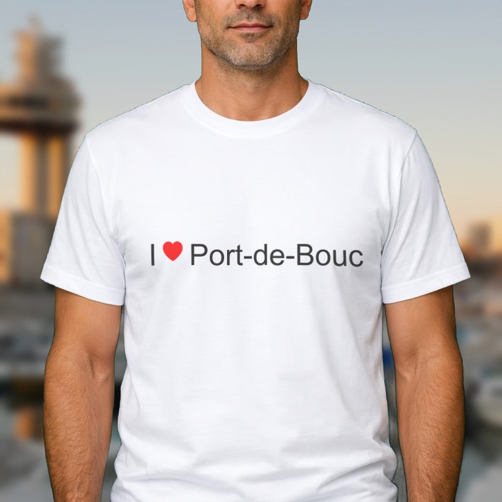 T-shirt I love Port-de-Bouc porté