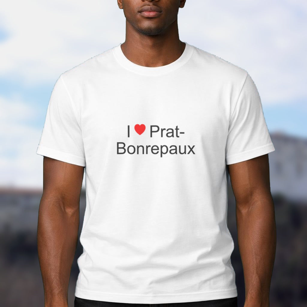 T-shirt I love Prat-Bonrepaux porté