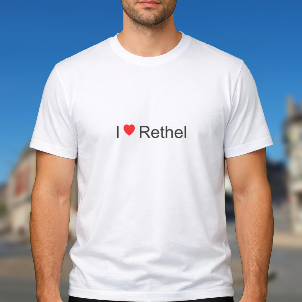 T-shirt I love Rethel porté