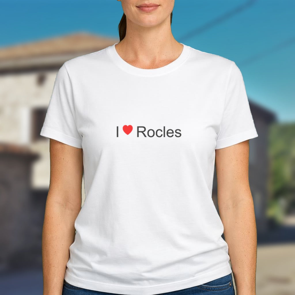 T-shirt I love Rocles (07) porté