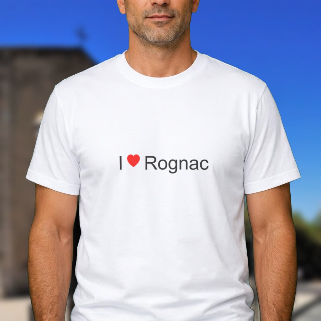 T-shirt I love Rognac porté