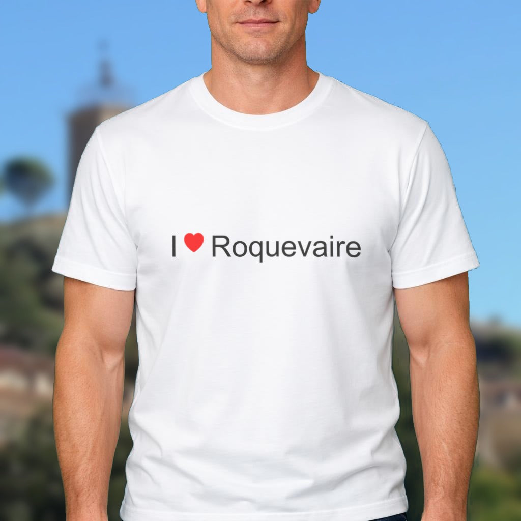 T-shirt I love Roquevaire porté