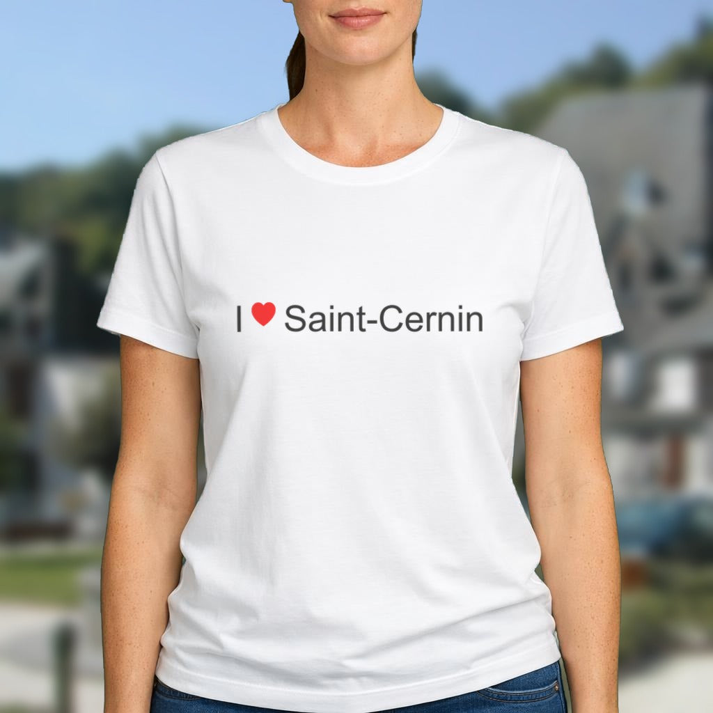 T-shirt I love Saint-Cernin porté