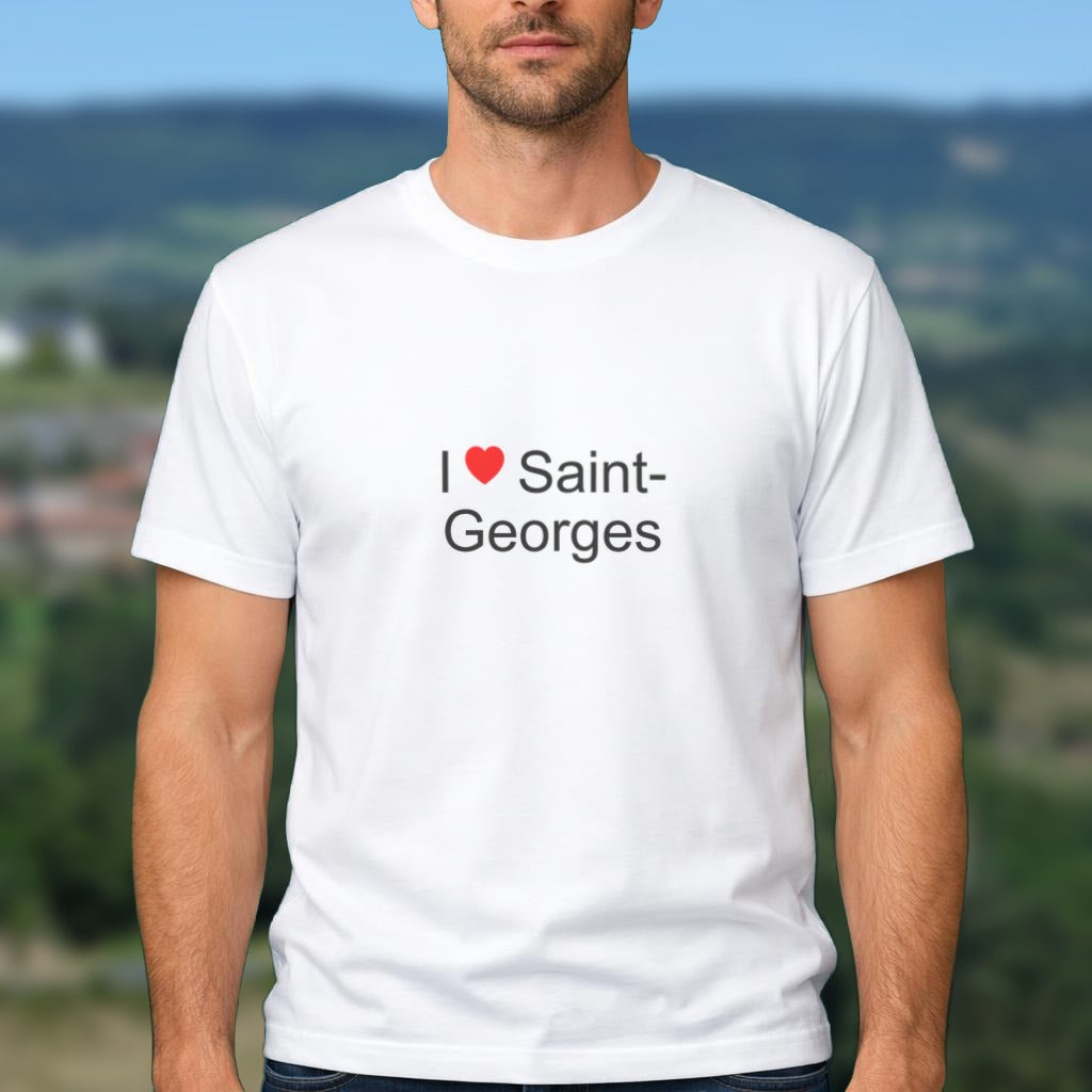 T-shirt I love Saint-Georges (15) porté