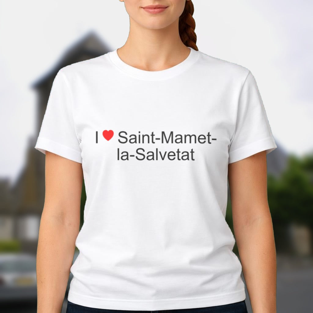 T-shirt I love Saint-Mamet-la-Salvetat porté