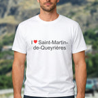 T-shirt I love Saint-Martin-de-Queyrières porté