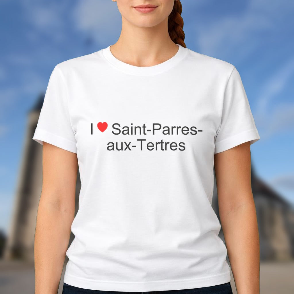 T-shirt I love Saint-Parres-aux-Tertres porté