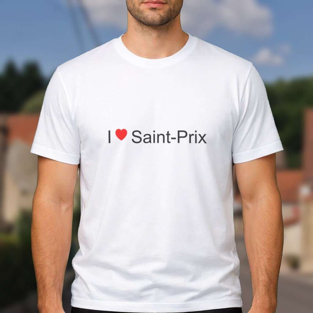 T-shirt I love Saint-Prix porté