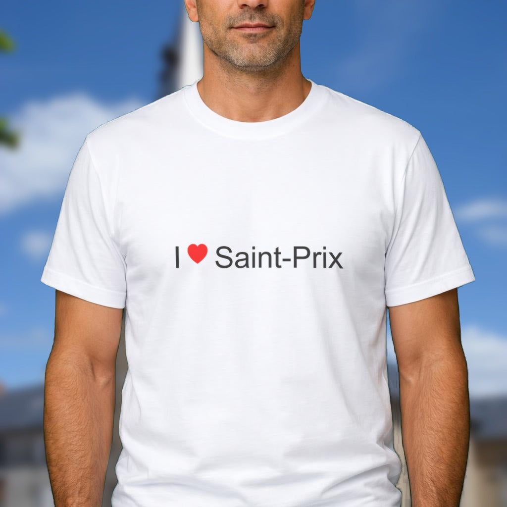 T-shirt I love Saint-Prix porté