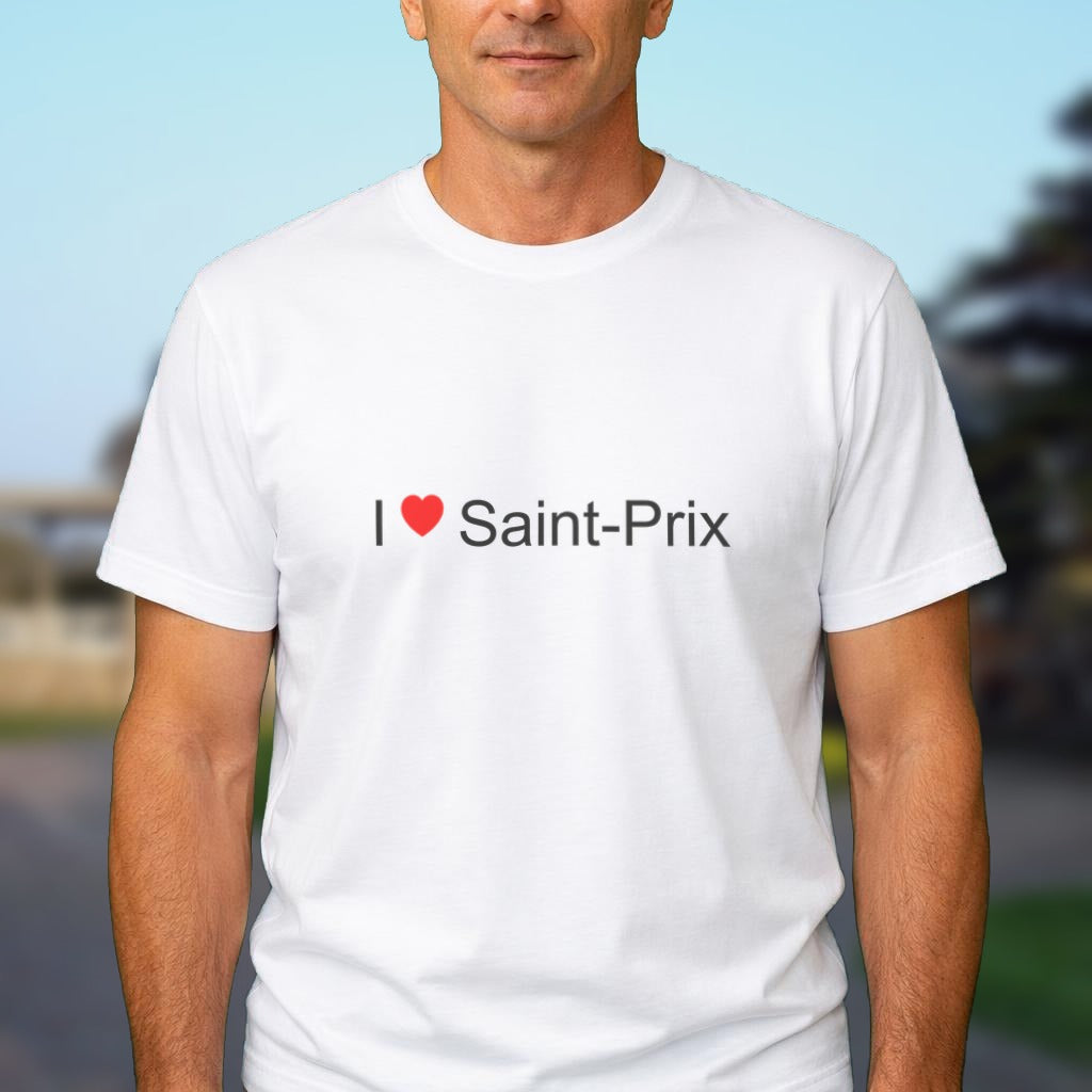 T-shirt I love Saint-Prix porté