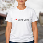 T-shirt I love Saint-Quirc porté