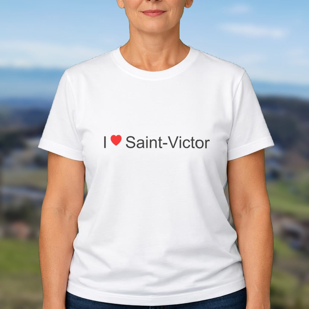 T-shirt I love Saint-Victor (07)