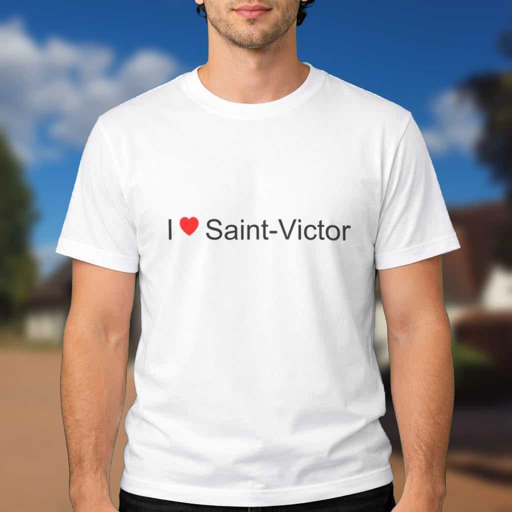 T-shirt I love Saint-Victor porté