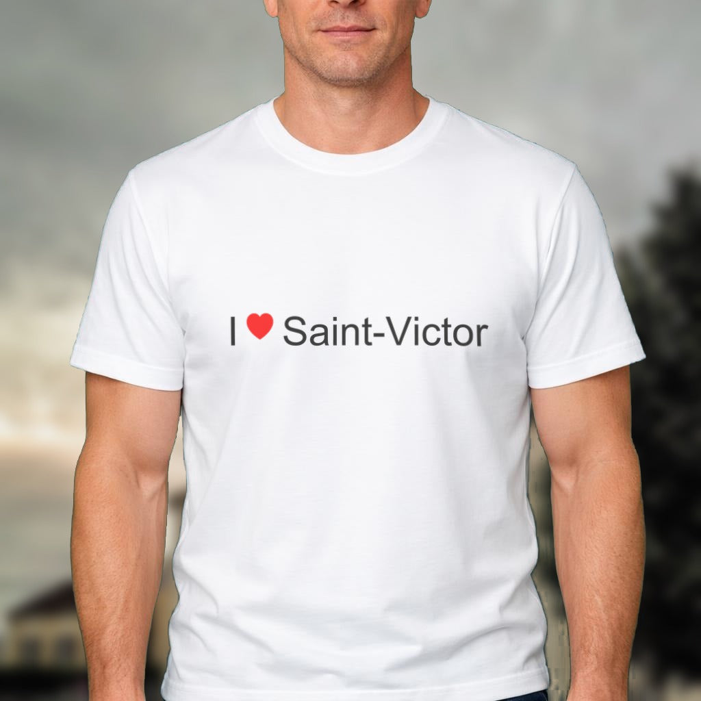T-shirt I love Saint-Victor porté