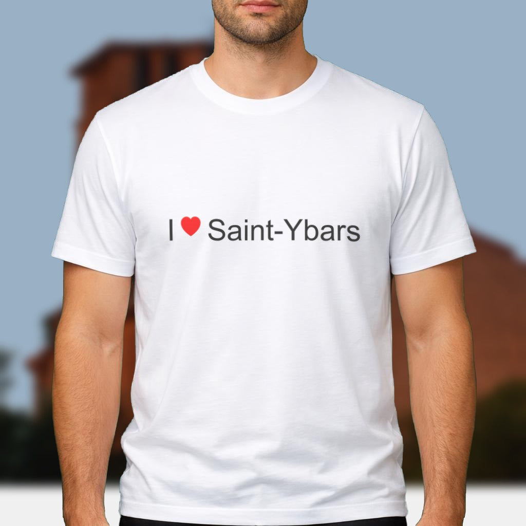 T-shirt I love Saint-Ybars porté