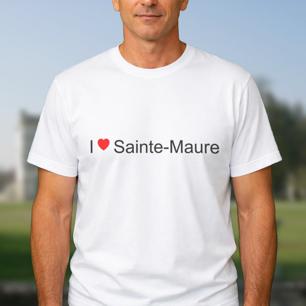 T-shirt I love Sainte-Maure porté